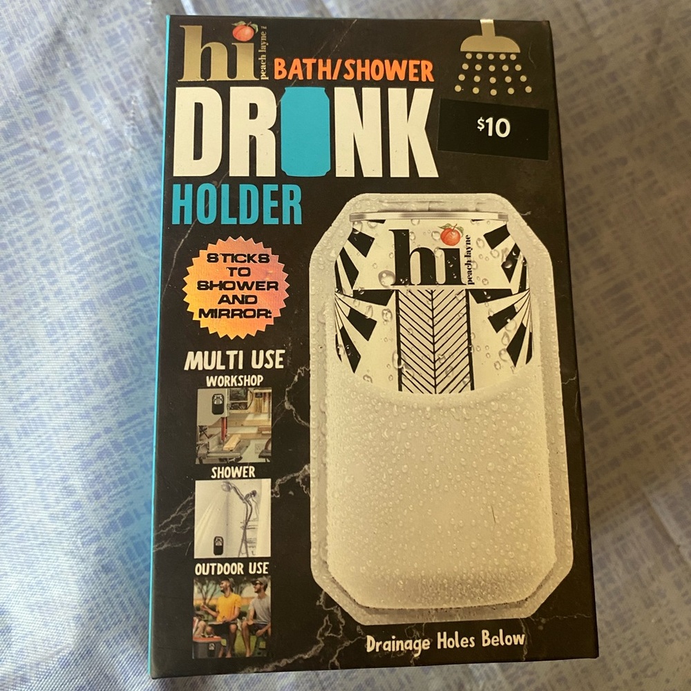 bath or outdoor white drink holder!